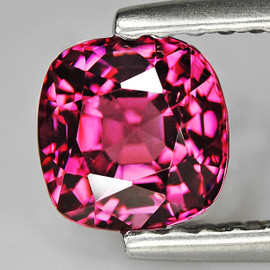 3.50 mm 1pc Cushion AAA Fire Intense Red Violet Sapphire Natural {Flawless-VVS}--AAA Grade