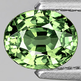 6.5x5.5 mm { 0.96 cts } Oval Best AAA Fire Natural Bright Green Sapphire {Flawless-VVS}--AAA Grade