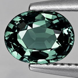 6x5 mm{ 0.84 cts } Oval AAA Fire Natural Teal Green Sapphire {Flawless-VVS}