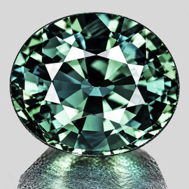 6x5 mm { 0.86 cts } Oval Best AAA Fire Natural Teal Green Sapphire {Flawless-VVS}--AAA Grade
