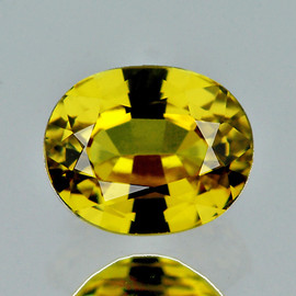 5.5x4.5 mm {0.74 cts} Oval AAA Fire AAA Vivid Yellow Mali Garnet Natural {Flawless-VVS1}