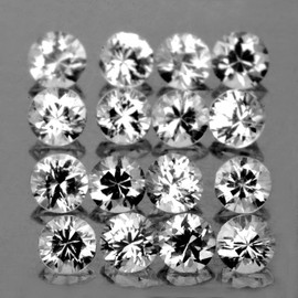 1.80 mm 30 pcs Round Brilliant Cut AAA Fire Natural White Sapphire {Flawless-VVS}