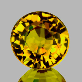 4.50 mm {0.53 cts} Round AAA Fire Intense AAA Yellow Sapphire Natural {Flawless-VVS}-AAA Grade