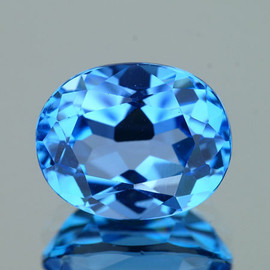 9x7 mm Oval AAA Fire Top Swiss Blue Topaz Natural {Flawless-VVS1}