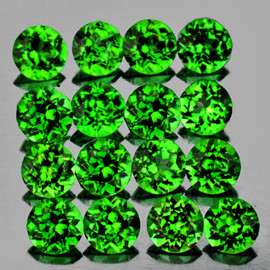 1.70 mm 40 pcs Round Brilliant Cut AAA Fire AAA Chrome Green Diopside Natural {Flawless-VVS1}
