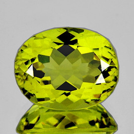 17x14 mm {11.60 cts} Oval Brilliant Cut Best AAA Fire Intense Green Gold Lemon Quartz Natural {Flawless-VVS}