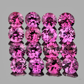 2.00 mm 30 pcs Round AAA Fire Intense Pink Tourmaline Natural {Flawless-VVS}