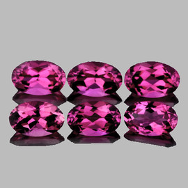 5x3 mm 6 pcs Oval AAA Fire Intense Pink Tourmaline Natural {Flawless-VVS1}