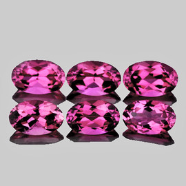 5x3 mm 6 pcs Oval Brilliant Cut AAA Fire Intense Pink Tourmaline Natural {Flawless-VVS1}