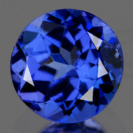 5.50 mm {0.87 cts} Round Brilliant Cut Extreme Brilliancy Intense AAA Purple Blue Tanzanite Natural {Flawless-VVS1}--AAA Grade