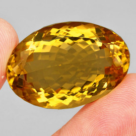 21x14 mm { 18.59 cts} Oval AAA Fire Intense Golden Yellow Citrine Natural {Flawless-VVS1}