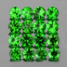 1.80 mm 35 pcs Round Brilliant Cut AAA Fire Top Chrome Green Tsavorite Garnet Natural (Flawless-VVS1)