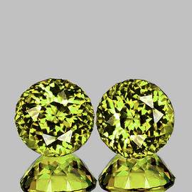 4.70 mm 2 pcs Round Best AAA Fire Intense Green Yellow Mali Garnet Natural {Flawless-VVS}--AAA Grade