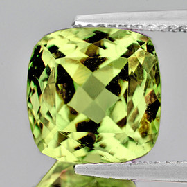 9.00 mm { 3.57 cts} Cushion Brilliant Cut Best AAA Fire Green Gold Lemon Quartz Natural {Flawless-VVS}