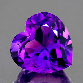 7.00 mm 1 pcs Heart Intense AAA Purple Amethyst Natural {Flawless-VVS1}