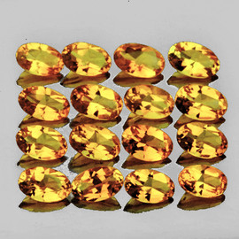 5x3 mm 16 pcs Oval AAA Fire Natural Golden Yellow Citrine (Flawless-VVS1}