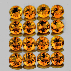 1.50 mm 70 pcs Round AAA Fire AAA Madeira Golden Yellow Citrine Natural (Flawless-VVS1}