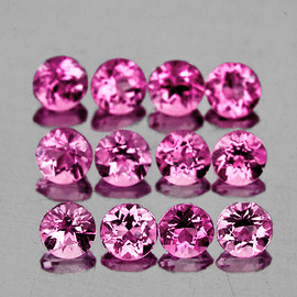 2.70 mm 12 pcs Round AAA Fire Sweet Pink Tourmaline Natural {Flawless-VVS1}