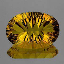 33x24 mm { 77.40 cts} Oval Concave Cut Best AAA Golden Yellow Fluorite Natural {Flawless-VVS1}