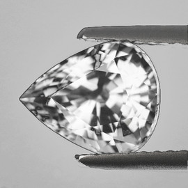 6x5 mm 1 pcs Pear AAA Fire Diamond White Sapphire Natural {Flawless-VVS}