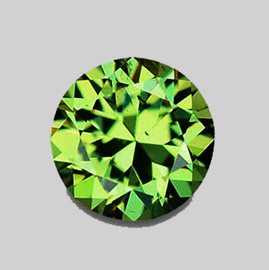 3.80 mm Round Diamond Cut Best AAA Fire Natural Green Demantoid (VVS)