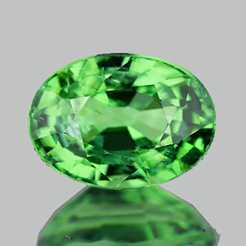 7x5mm {0.93 cts} Oval AAA Fire Vivid Green Tsavorite Garnet Natural