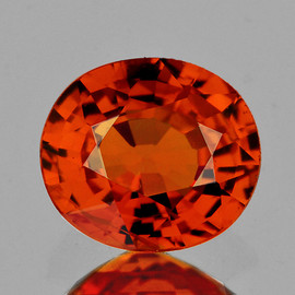 6x5 mm Oval {0.73 cts} AAA Fire Intense Orange Sapphire Natural {Flawless-VVS}