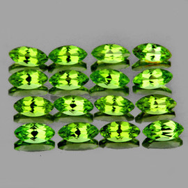 4x2 mm 40 pcs Marquise AAA Fire AAA Green Peridot Natural {Flawless-VVS1}