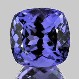 5.50 mm {0.73 cts} Cushion AAA Fire Top Purple Blue Tanzanite Natural {Flawless-VVS1}--AAA Grade