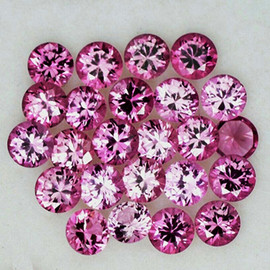 2.20 mm 16 pcs Round Machine Brilliant Cut Extreme Brilliancy Intense Pink Sapphire Natural {Flawless-VVS}--AAA Grade