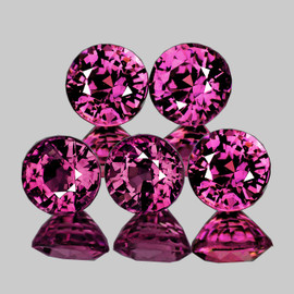 5.50 mm 5 pcs Round AAA Fire AAA Raspberry Pink Rhodolite Garnet {Flawless-VVS}--AAA Grade