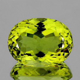 14x11 mm {6.97 cts} Oval Brilliant Cut AAA Fire Intense Green Gold Lemon Quartz Natural {Flawless-VVS}