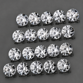 1.80 mm 30 pcs Round Machine Cut AAA Diamond White Zircon Natural {Flawless-VVS1}