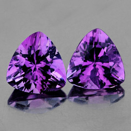 8.00 mm 2 pcs Trillion AAA Fire AAA Purple Amethyst Natural {Flawless-VVS}