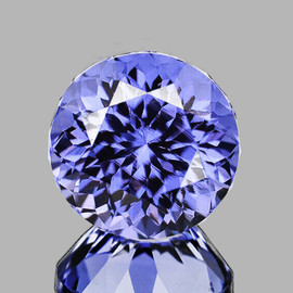 6.50mm {1.32 cts} Round Brilliant Cut Best AAA Fire Top Purple Blue Tanzanite Natural {VVS}