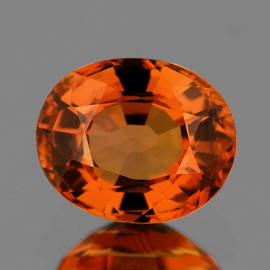 6x5 mm Oval {0.85 cts} AAA Fire Intense Orange Sapphire Natural {Flawless-VVS}--AAA Grade