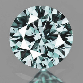 5.40 mm Round Brilliant Cut Extreme Brilliancy Fire Natural Platinum Blue Zircon {Flawless-VVS)