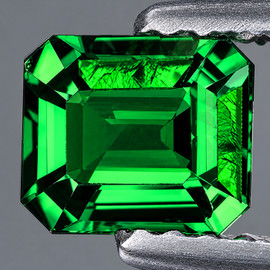 7.5x6.5 mm { 1.82 cts} Octagon Cut AAA Fire Natural Emerald Green Tsavorite Garnet {AAA Grade}--FREE CERTIFICATE