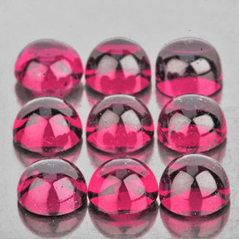 5.00 mm 9 pcs Round Cabochon Natural Pink Red Rhodolite Garnet {Flawless-VVS}