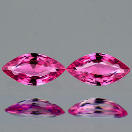 6x3 mm 2 pcs Marquise AAA Fire Intense AAA Pink Sapphire Natural {Flawless-VVS}