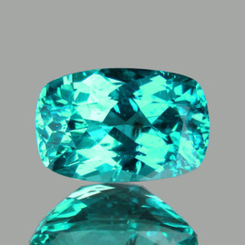 8x6 mm {1.57 cts} Cushion AAA Fire Intense Paraiba Green Blue Apatite Natural {AAA Grade}