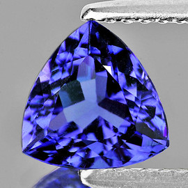 6.00 mm { 0.80 cts} Trilliant AAA Fire Intense Purple Blue Tanzanite Natural {Flawless-VVS}