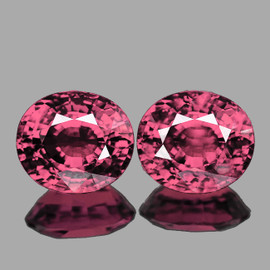 6x5 mm 2 pcs Oval AAA Fire AAA Raspberry Orange Pink Rhodolite Garnet Natural {Flawless-VVS}--AAA Grade