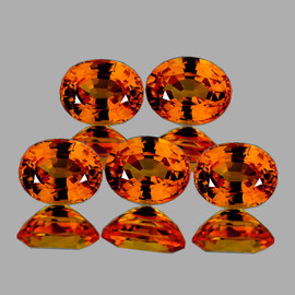 5x4 mm 5 pcs Oval AAA Fire Best AAA Fanta Orange Spessartite Garnet Natural {Flawless-VVS1}--AAA Grade