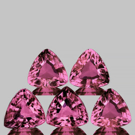 3.50 mm 5 pcs Trillion AAA Fire Natural Padparadscha Pink Sapphire {Flawless-VVS}--AAA Grade