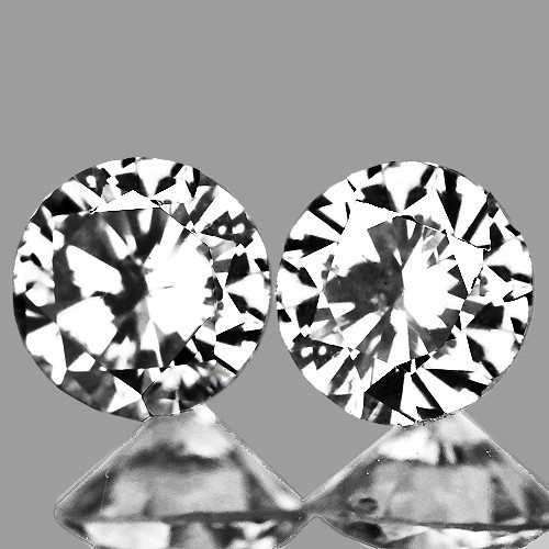 2.30 mm 2 pcs Round Color D-F White Diamond Natural {VS} AAA Grade
