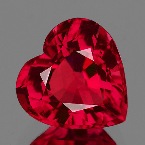 6.00 mm 1 pc Heart AAA Fire AAA Red Mozambique Ruby Natural {VVS Clarity} --AAA Grade