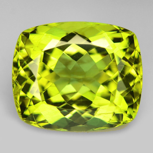 11.5x9.5 mm { 6.40 cts} Cushion AAA Fire Intense Green Yellow Apatite Natural Natural {Flawless-VVS}--AAA Grade