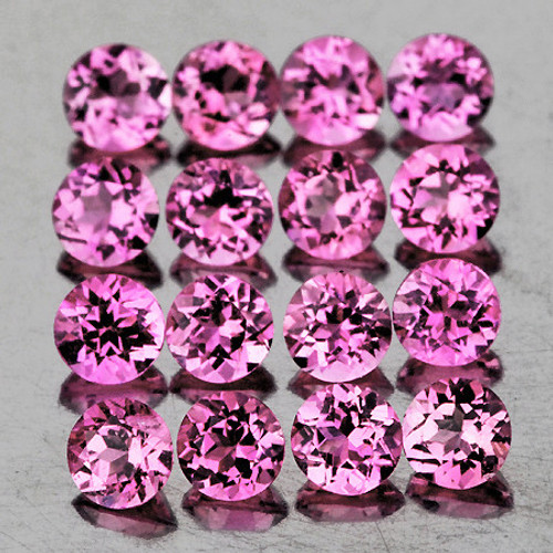 2.30 mm 20 pcs Round AAA Fire Natural AAA Sweet Pink Tourmaline {Flawless-VVS}