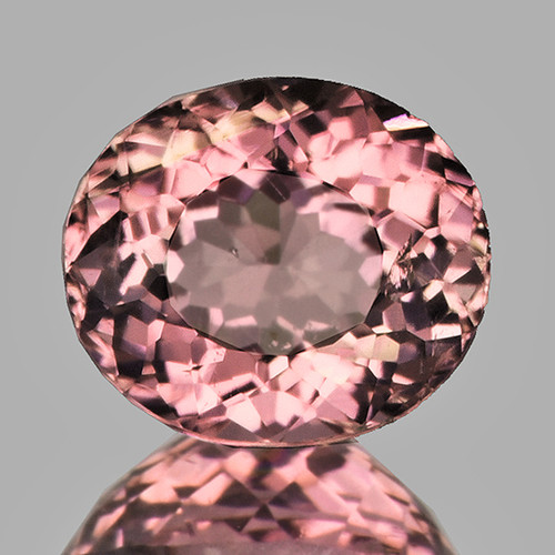 7x6 mm {1.15 cts} Oval Brilliant Cut AAA Fire Peach Pink Tourmaline Natural {Flawless-VVS}